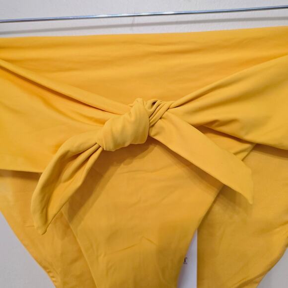 New Onia X WeWoreWhat Riviera Bikini Bottom Large Citrus Yellow Women's Size L - Picture 7 of 10